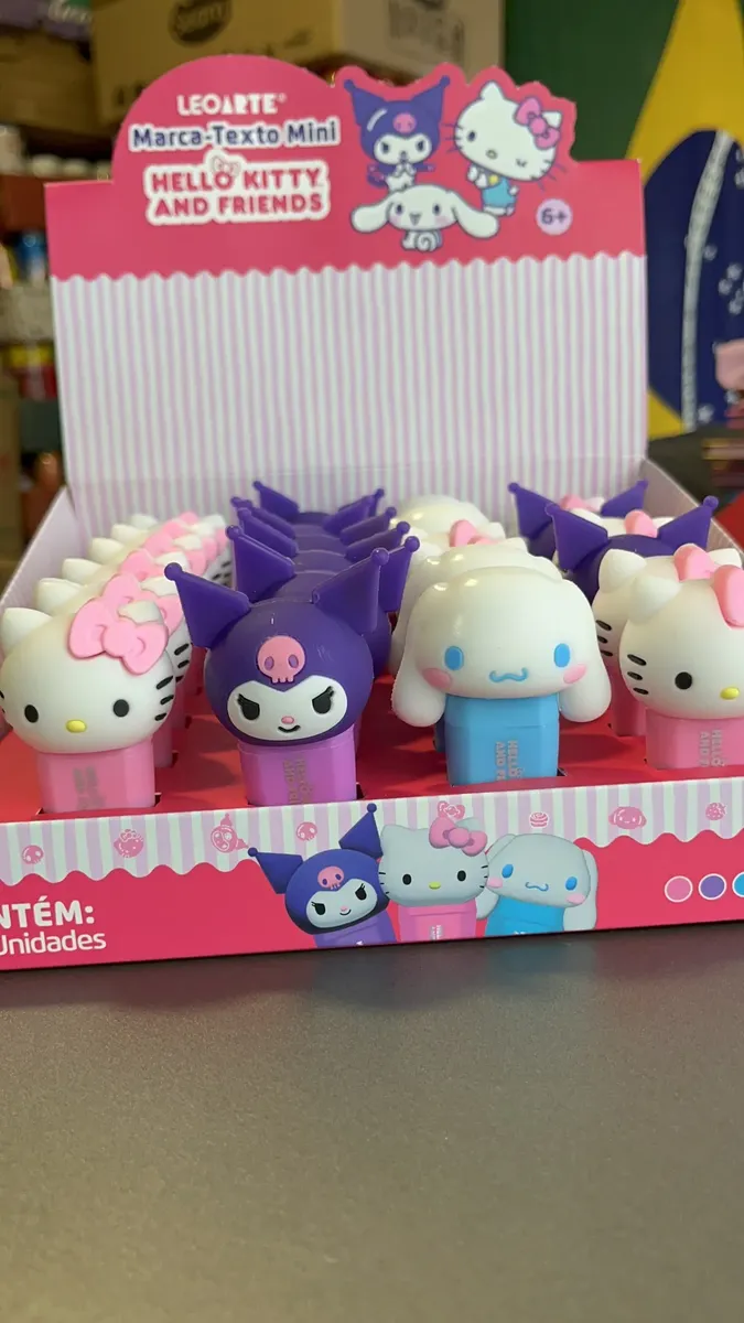 Marca Texto Mini HELLO KITTY E AMIGOS